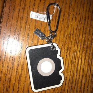 Coach camera keychain bag charm NWT